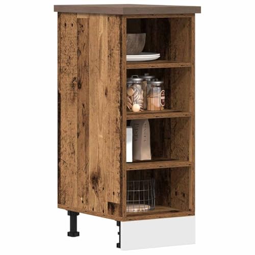 HOMEELIKE Unterschrank Riga Altholz-Optik 30x44,5x81,5 cm Holzwerkstoff von HOMEELIKE