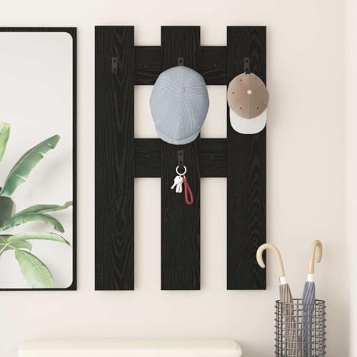HOMEELIKE Wandmontierter Kleiderst?nder Schwarz Eiche 65 x 3 x 100 cm Moderner Garderobenst?nder mit Haken Robustes Holzwerkstoff Ideal f¨¹r Flur und Eingangsbereich HOMEELIKE Wandmontierter Kleiderst?nder Schwarz Eiche 65 x 3 x 100 cm Moderner Garderobenst?nder mit Haken Robustes Holzwerkstoff Ideal f¨¹r Flur und Eingangsbereich von HOMEELIKE