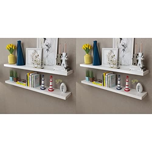 HOMEELIKE Wandregale 4er Set Weiss 120 cm Zum Aufhaengen Ohne Sichtbare Befestigung Ideal Fuer B¨¹Cher Dekoration Und Sammlungen HOMEELIKE Wandregale 4er Set Weiss 120 cm Zum Aufhaengen Ohne Sichtbare Befestigung Ideal Fuer B¨¹Cher Dekoration Und Sammlungen von HOMEELIKE