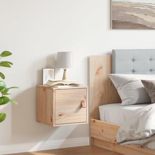 HOMEELIKE Wandschrank 31,5x30x30 cm aus Massivholz Kiefer rustikal von HOMEELIKE