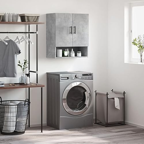 HOMEELIKE Wandschrank Betongrau 60x31x70 cm Holzwerkstoff von HOMEELIKE