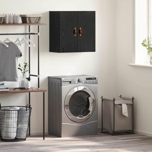 HOMEELIKE Wandschrank Schwarze Eiche 60 x 31 x 60 cm Holzwerkstoff von HOMEELIKE
