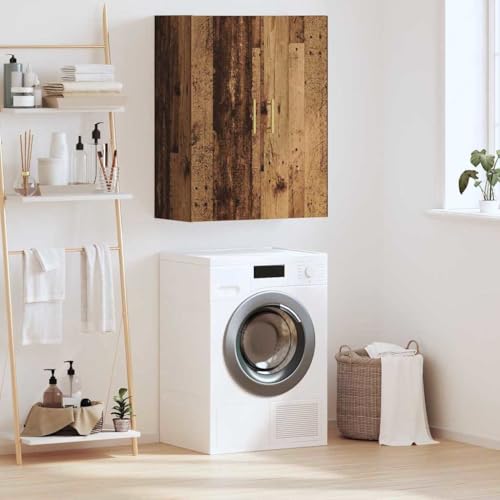 HOMEELIKE Wandschrank Wandmontiert Braun 69.5 x 34 x 90 cm Holzwerkstoff von HOMEELIKE