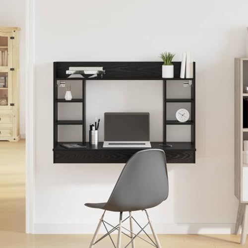 HOMEELIKE Wandtisch Schwarze Eiche 105 x 48 x 75 cm Holzwerkstoff von HOMEELIKE