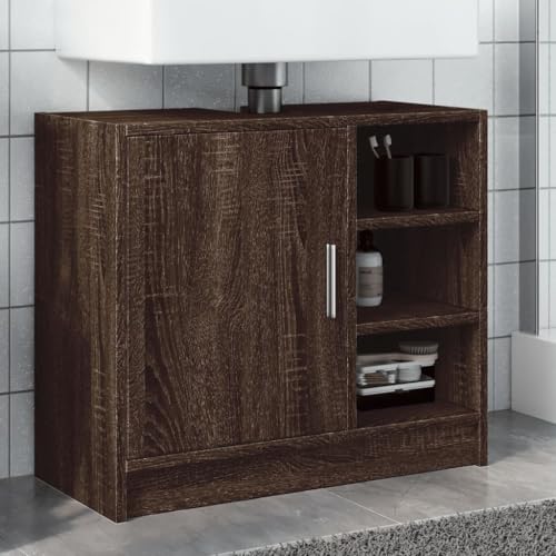 HOMEELIKE Waschbeckenschrank Braun Eichen-Optik 63x29x55 cm Holzwerkstoff HOMEELIKE Waschbeckenschrank Braun Eichen-Optik 63x29x55 cm Holzwerkstoff von HOMEELIKE