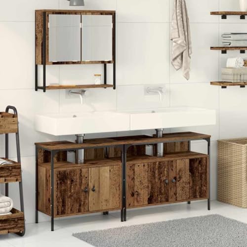 HOMEELIKE Waschbeckenschrank mit Einbaubecken Altholz Holzwerkstoff HOMEELIKE Waschbeckenschrank mit Einbaubecken Altholz Holzwerkstoff von HOMEELIKE
