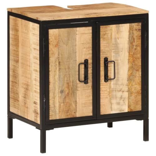 HOMEELIKE Waschbeckenunterschrank 55x35x60 cm Massivholz Mango und Eisen HOMEELIKE Waschbeckenunterschrank 55x35x60 cm Massivholz Mango und Eisen von HOMEELIKE