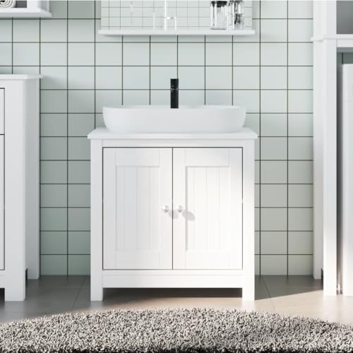 HOMEELIKE Waschbeckenunterschrank Berg Weiss 60x34x59 cm Massivholz Kiefer HOMEELIKE Waschbeckenunterschrank Berg Weiss 60x34x59 cm Massivholz Kiefer von HOMEELIKE