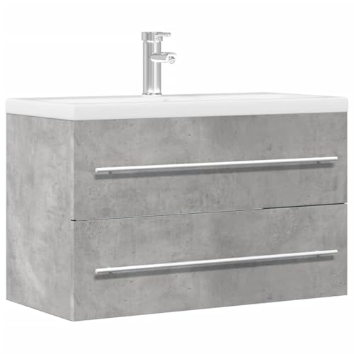 HOMEELIKE Waschbeckenunterschrank Beton Grau 80x38,5x48 cm von HOMEELIKE