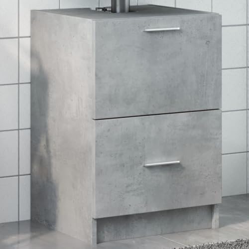 HOMEELIKE Waschbeckenunterschrank Betongrau 40x37x59 cm Holzwerkstoff von HOMEELIKE
