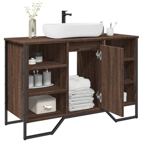 HOMEELIKE Waschbeckenunterschrank Braun Eichen-Optik 91x35x60 cm HOMEELIKE Waschbeckenunterschrank Braun Eichen-Optik 91x35x60 cm von HOMEELIKE