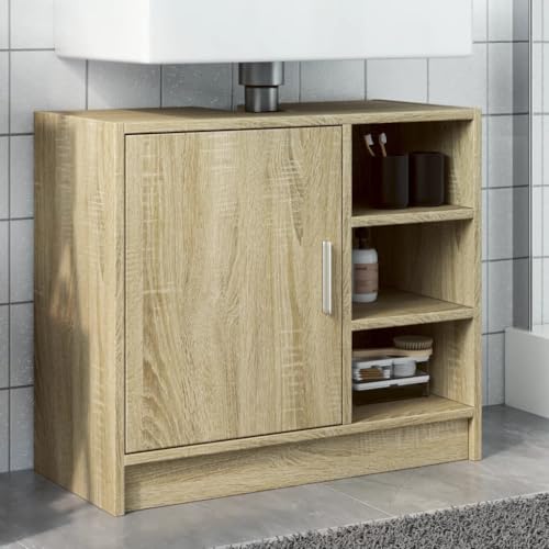 HOMEELIKE Waschbeckenunterschrank Sonoma-Eiche 63x29x55 cm Holzwerkstoff HOMEELIKE Waschbeckenunterschrank Sonoma-Eiche 63x29x55 cm Holzwerkstoff von HOMEELIKE