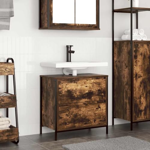HOMEELIKE Waschbeckenunterschrank mit Schubladen R?uchereiche HOMEELIKE Waschbeckenunterschrank mit Schubladen R?uchereiche von HOMEELIKE