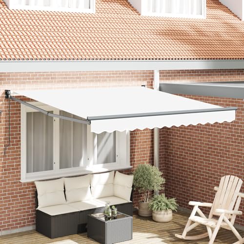 HOMEELIKE manuelle einziehbare Markise Wei? 300x250 cm von HOMEELIKE