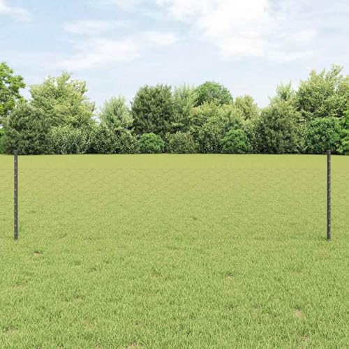 Hochwertiger Stahl-Zaun fuer Aussenbereich 0,5 x 50 m Grau Hochwertiger Stahl-Zaun fuer Aussenbereich 0,5 x 50 m Grau von HOMEELIKE