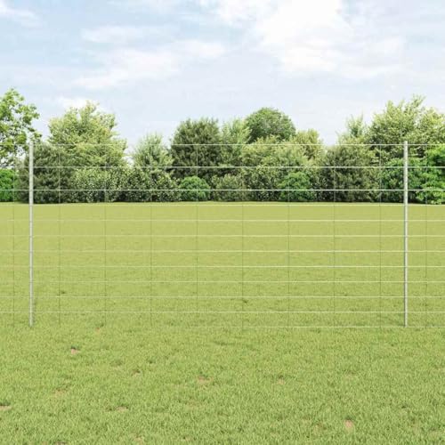 Hochwertiger Stahl-Zaun in Silber, 1.2 x 25 m, fuer sicheren und stylischen Aussenbereich von HOMEELIKE