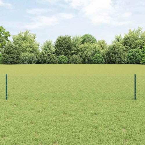 Hochwertiger Stahlzaun Gruen 0,4 x 10 m mit Pulverbeschichtung fuer Gaerten und Terrassen von HOMEELIKE