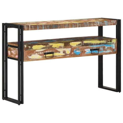 Mehrfarbiger Holztisch im Landhausstil 120 cm breit aus nat¨¹rlichen Materialien von HOMEELIKE