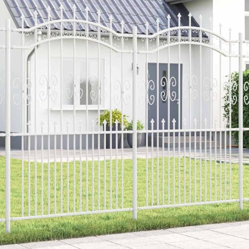 Modularer Weiss Lackierter Gartenzaun 215 cm Aus Robustem Stahl Zum Erweitern Und Sicheren Abstecken Von Gartenbereichen Modularer Weiss Lackierter Gartenzaun 215 cm Aus Robustem Stahl Zum Erweitern Und Sicheren Abstecken Von Gartenbereichen von HOMEELIKE