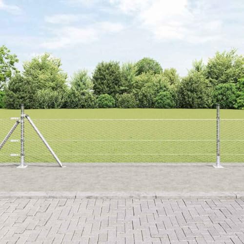 PVC-beschichteter Stahlzaun mit Pfosten fuer Aussenbereich 0,5 x 10 m fuer Gruenflaechen und Tierhaltung von HOMEELIKE