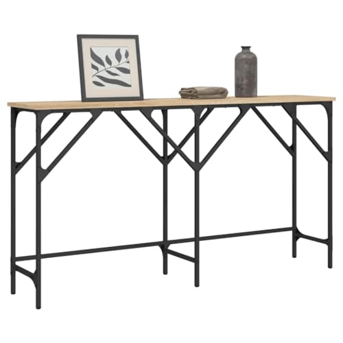 Robuster Konsolentisch aus Holzwerkstoff mit Metallrahmen 140x29x75 cm von HOMEELIKE