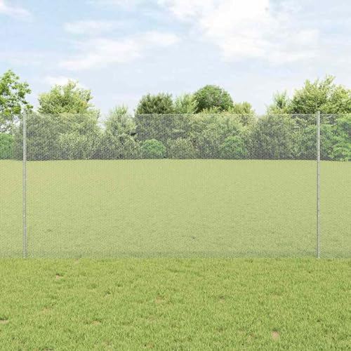 Robuster Metall-Zaun in Silber 1.2 x 25 m fuer langlebige und wetterfeste Umzaeunung Robuster Metall-Zaun in Silber 1.2 x 25 m fuer langlebige und wetterfeste Umzaeunung von HOMEELIKE
