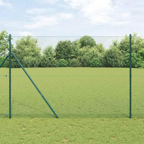 Robuster Sichtschutzzaun aus Stahl in Gruen 1.6 x 10 m von HOMEELIKE