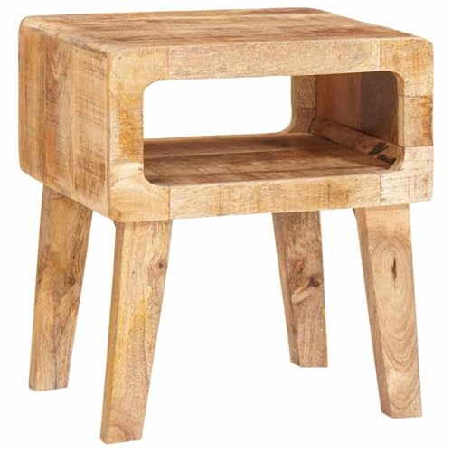Rustikaler Holzbeistelltisch mit Ablagefach 40x32x46 cm Massives Mangoholz Landhausstil Rustikaler Holzbeistelltisch mit Ablagefach 40x32x46 cm Massives Mangoholz Landhausstil von HOMEELIKE