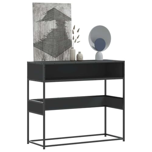 Stabiler Konsolentisch aus Holzwerkstoff mit Metallrahmen ¨C 90x35x80 cm ¨C perfekt als Flurtisch oder Beistelltisch ¨C leicht zu reinigen und langlebig von HOMEELIKE