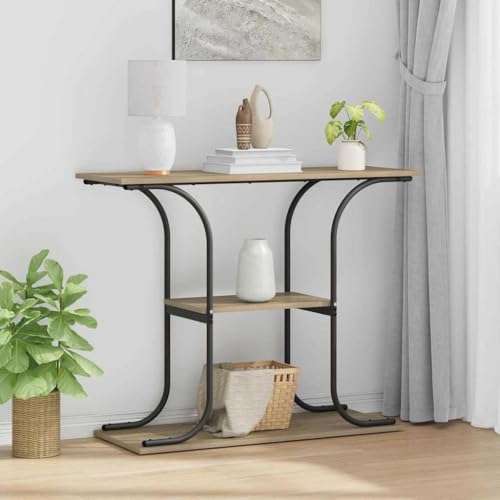 Stabiler Konsolentisch mit kratzfester Holzwerkstoff-Oberfl?Che in Echtholzoptik Sonoma Eiche ¨C ideal f¨¹r Wohn- und Flurbereich mit Loft-Design Stabiler Konsolentisch mit kratzfester Holzwerkstoff-Oberfl?Che in Echtholzoptik Sonoma Eiche ¨C ideal f¨¹r Wohn- und Flurbereich mit Loft-Design von HOMEELIKE