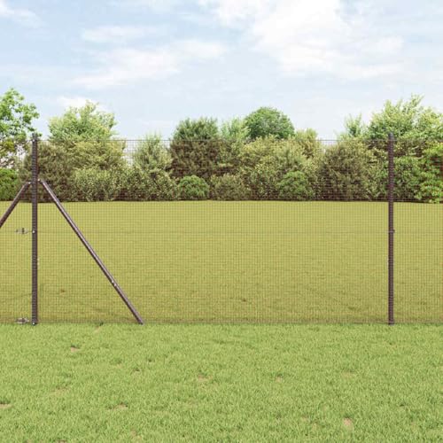 Stahl-Drahtzaun 1,5 x 10 m Rot mit modernem Design fuer Aussenbereiche Stahl-Drahtzaun 1,5 x 10 m Rot mit modernem Design fuer Aussenbereiche von HOMEELIKE