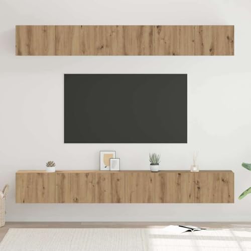 TV-Unterschrank Set 6 St¨¹ck Holz Eiche matt modern minimalistisch TV-Unterschrank Set 6 St¨¹ck Holz Eiche matt modern minimalistisch von HOMEELIKE