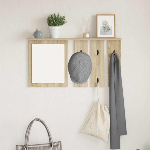 Wandmontierter Kleiderst?nder Sonoma Eiche 85x10x45 cm Flurregal mit Haken Stauraumregal Wandregal f¨¹r M?ntel Accessoires Wandmontierter Kleiderst?nder Sonoma Eiche 85x10x45 cm Flurregal mit Haken Stauraumregal Wandregal f¨¹r M?ntel Accessoires von HOMEELIKE