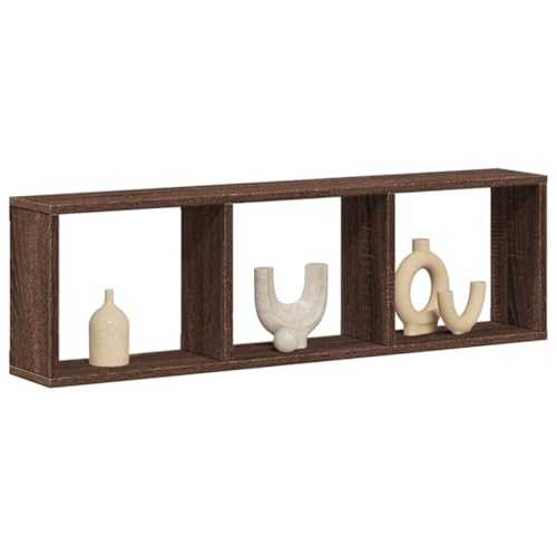 Wandschrank 100x16x30 cm Eiche Dekor Holzplatte Stauraum Langlebig von HOMEELIKE