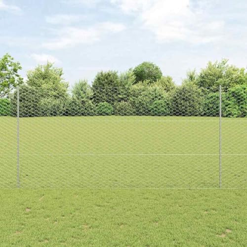 Wetterbestaendiger Stahlzaun silber 1,5 x 10 m ideal fuer Garten und Terrasse von HOMEELIKE