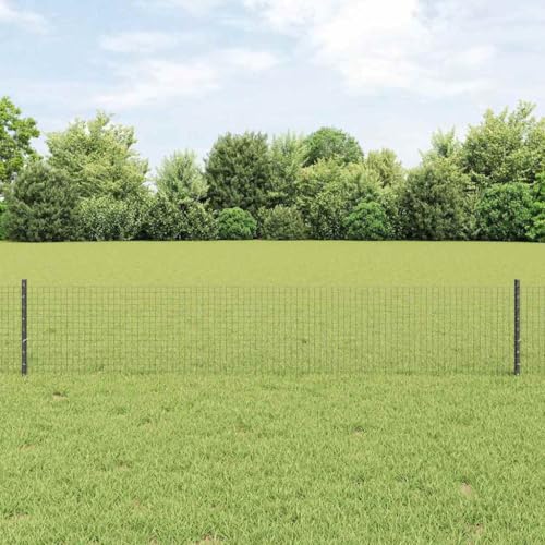 Wetterfester Zaun In Grau Aus Langlebigem Stahl Ideal Fur Gaerten Und Terrassen von HOMEELIKE