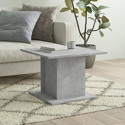 Zweiter Absatz: Couchtisch aus Holzwerkstoff in Betongrau 55,5x55,5x40 cm Ideal als Stauraum und Dekoration von HOMEELIKE