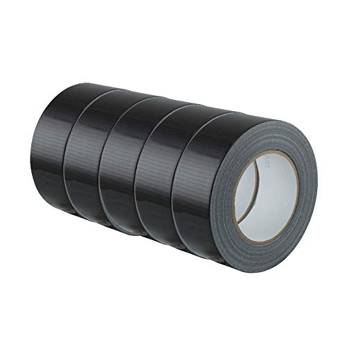 5er Set Panzerband Gewebeband Klebeband schwarz 48mm x 50m von HOMEFACTO:RI Tools