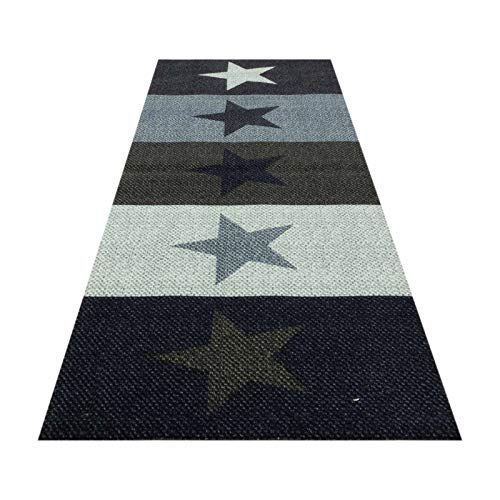 HOMEFACTO:RI Küchenläufer Küchenteppich Teppichläufer Brücke Sterne Stars | waschbar, Größe:ca. 60 x 180 cm, Designs:Sterne | bunt von HOMEFACTO:RI