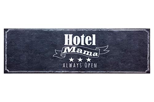 Küchenläufer Küchenteppich Teppichläufer Läufer Brücke Hotel Mama | waschbar, Größe:ca. 60 x 180 cm von HOMEFACTO:RI