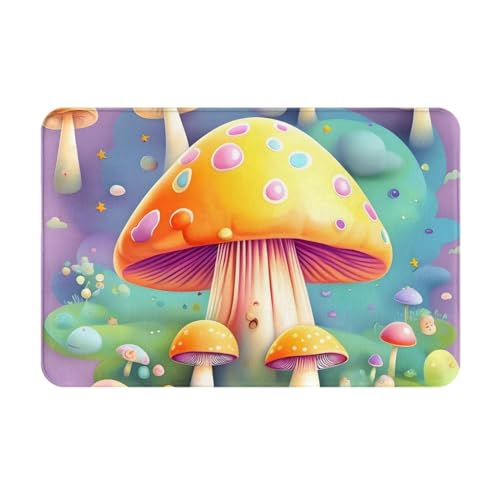 HOMEFC Fantasy Dream Pilz-Fußmatte, für Innen- und Außenbereich, für den Innen- und Außenbereich, 40,6 x 61 cm, rutschfeste Outdoor-Fußmatten, leicht zu reinigen von HOMEFC