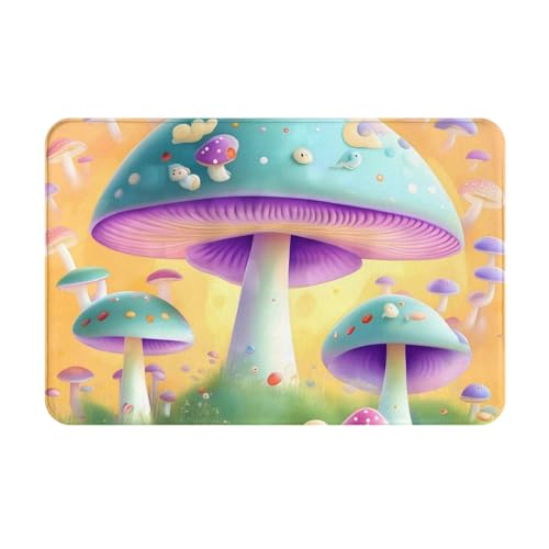 HOMEFC Fantasy-Pilz-Fußmatte, für Innen- und Außenbereich, für den Innen- und Außenbereich, 40,6 x 61 cm, rutschfest, leicht zu reinigen von HOMEFC
