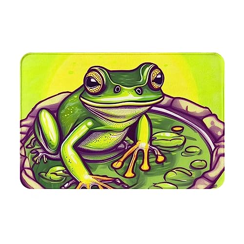 HOMEFC Fußmatte Frosch im Teich, für drinnen und draußen, für den Innen- und Außenbereich, 40,6 x 61 cm, rutschfeste Outdoor-Fußmatten, leicht zu reinigen HOMEFC Fußmatte Frosch im Teich, für drinnen und draußen, für den Innen- und Außenbereich, 40,6 x 61 cm, rutschfeste Outdoor-Fußmatten, leicht zu reinigen von HOMEFC