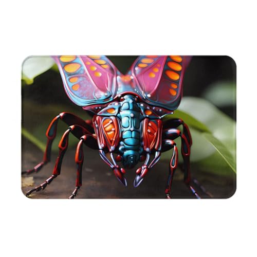 HOMEFC Fußmatte "Strange Insects", für Innen- und Außenbereich, 40,6 x 61 cm, rutschfeste Outdoor-Fußmatten, leicht zu reinigen von HOMEFC