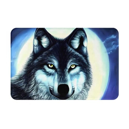 HOMEFC Fußmatte Wolf unter Mond, für Innen- und Außenbereich, 40,6 x 61 cm, rutschfeste Outdoor-Fußmatten, leicht zu reinigen HOMEFC Fußmatte Wolf unter Mond, für Innen- und Außenbereich, 40,6 x 61 cm, rutschfeste Outdoor-Fußmatten, leicht zu reinigen von HOMEFC