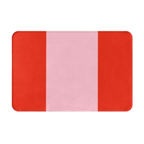 HOMEFC Fußmatte für drinnen und draußen, einfarbig, 40,6 x 61 cm, rutschfest, leicht zu reinigen, Rosa von HOMEFC