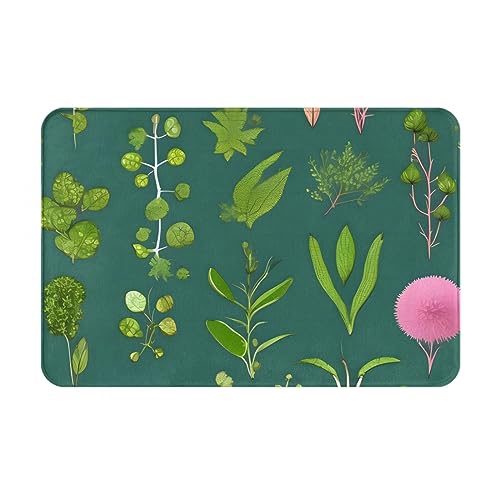 HOMEFC Fußmatte mit Blumen und Pflanzen, für Innen- und Außenbereich, 40,6 x 61 cm, rutschfest, leicht zu reinigen von HOMEFC