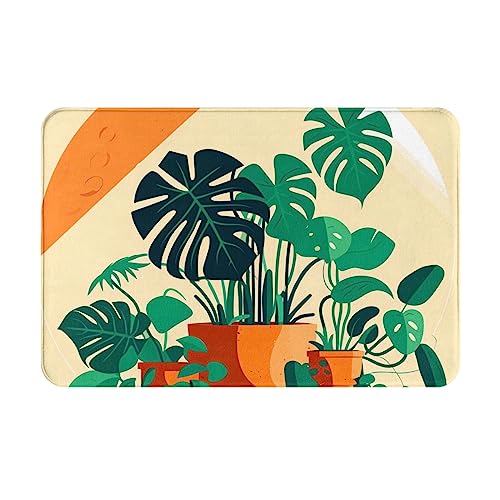 HOMEFC Fußmatte mit Cartoon-Schildkrötenrücken, Bambus-Fußmatte, für Innen- und Außenbereich, 40,6 x 61 cm, rutschfeste Outdoor-Fußmatten, leicht zu reinigen von HOMEFC