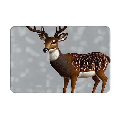 HOMEFC Fußmatte mit Hirsch, für Innen- und Außenbereich, 40,6 x 61 cm, rutschfest, leicht zu reinigen, Grau HOMEFC Fußmatte mit Hirsch, für Innen- und Außenbereich, 40,6 x 61 cm, rutschfest, leicht zu reinigen, Grau von HOMEFC