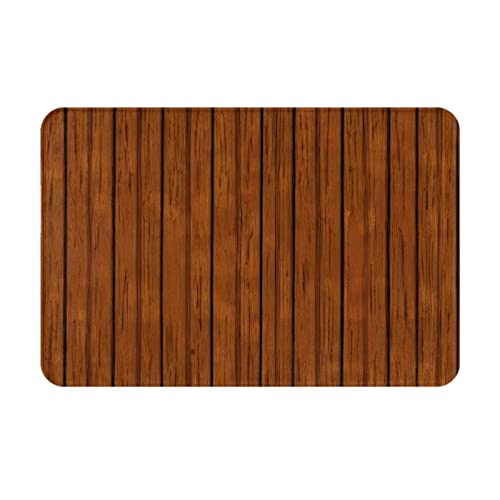 HOMEFC Fußmatte mit Holzmuster, für Innen- und Außenbereich, 40,6 x 61 cm, rutschfest, leicht zu reinigen von HOMEFC